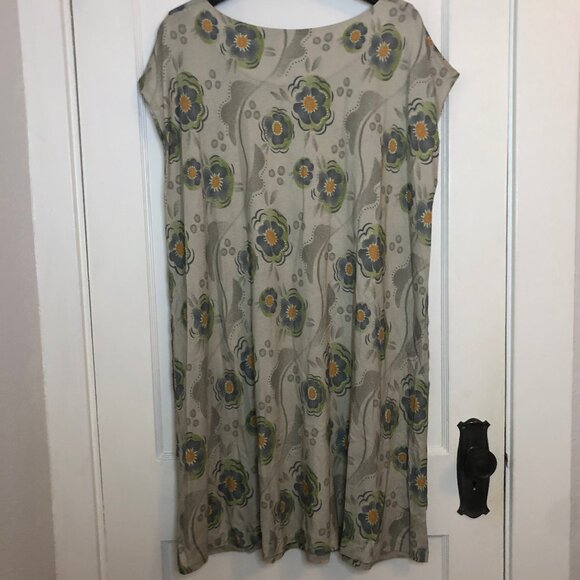 Gudrun Sjoden Organic Cotton Modal Floral Dress XL Lagenlook - Picture 5 of 6